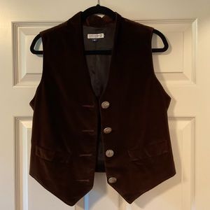 Brown Velvet Vest
